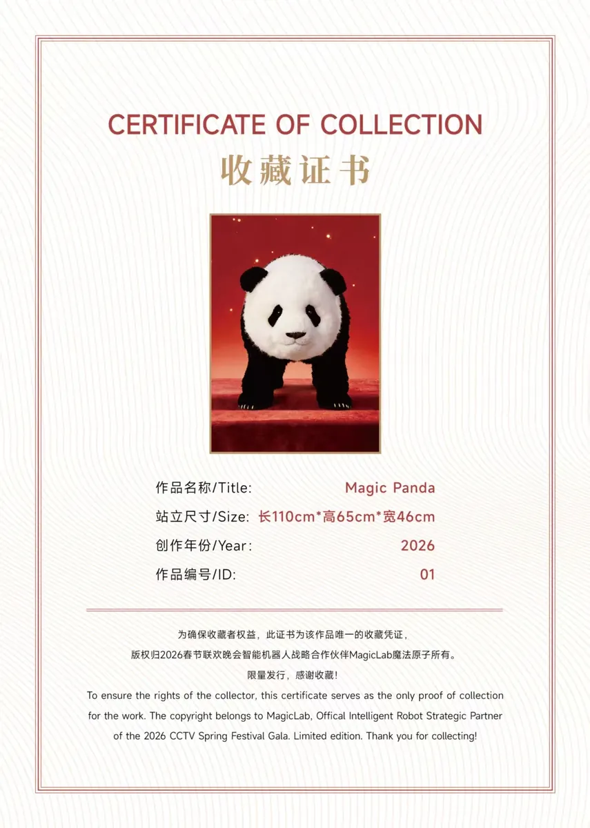 Magic Panda の収蔵証書